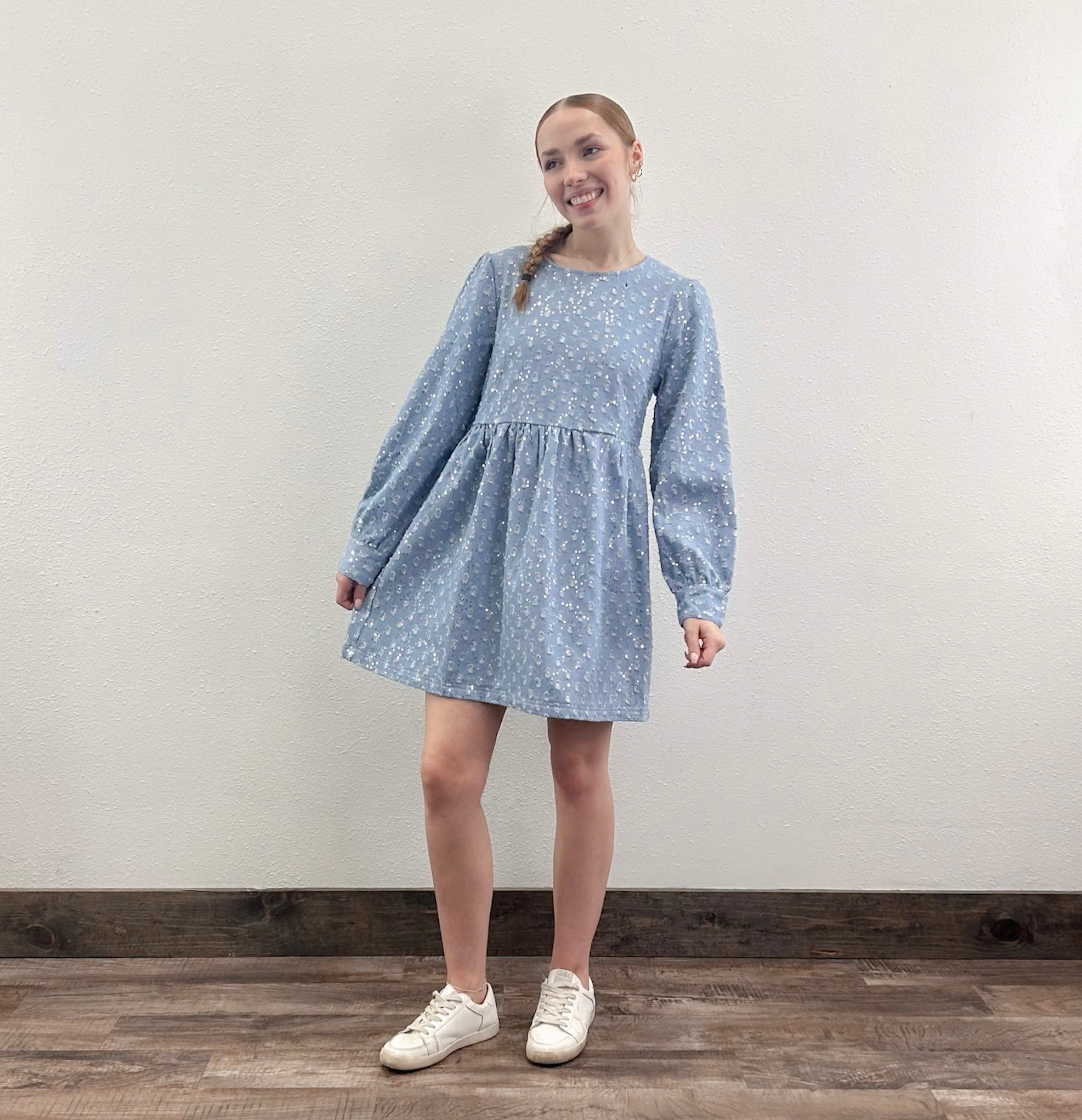 Indigo Glitter Dress