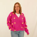 Floral Magenta Cardigan