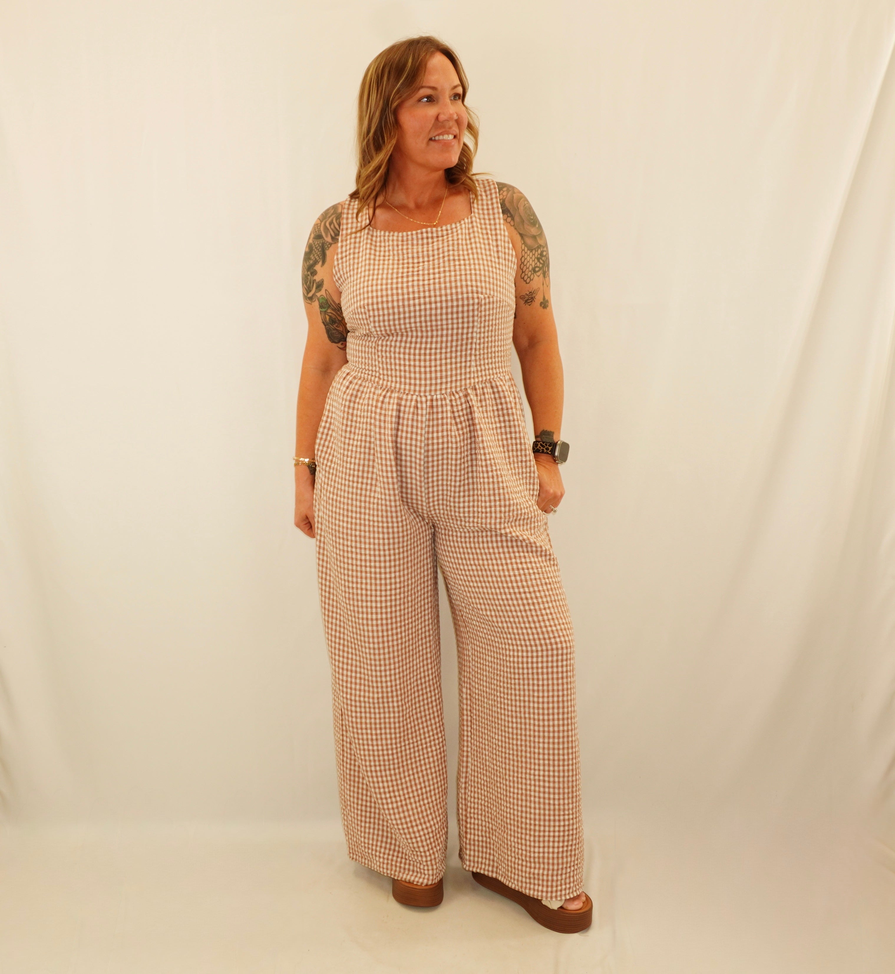Gingham Jumpsuit