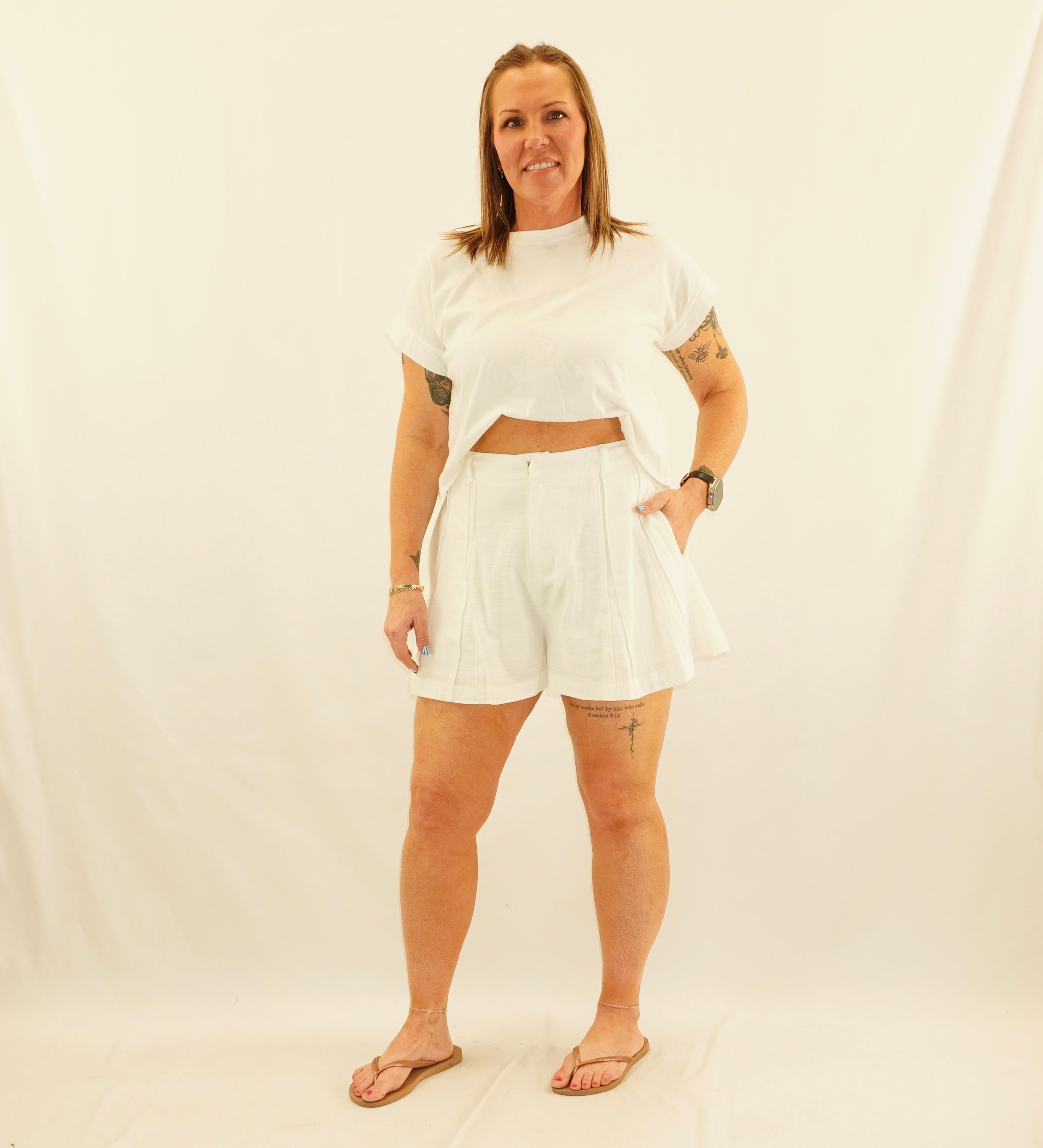 Pintuck Shorts