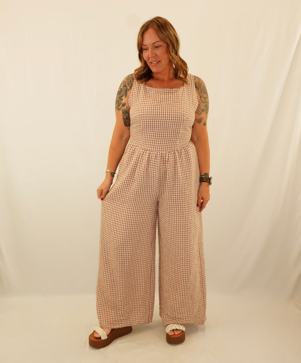 Gingham Jumpsuit
