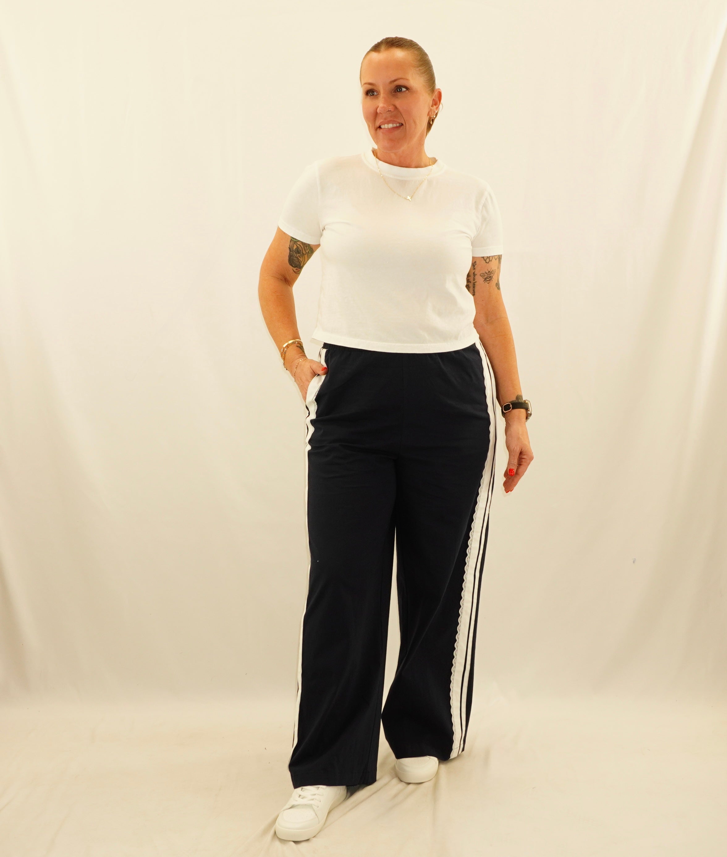 Lace Track Pants