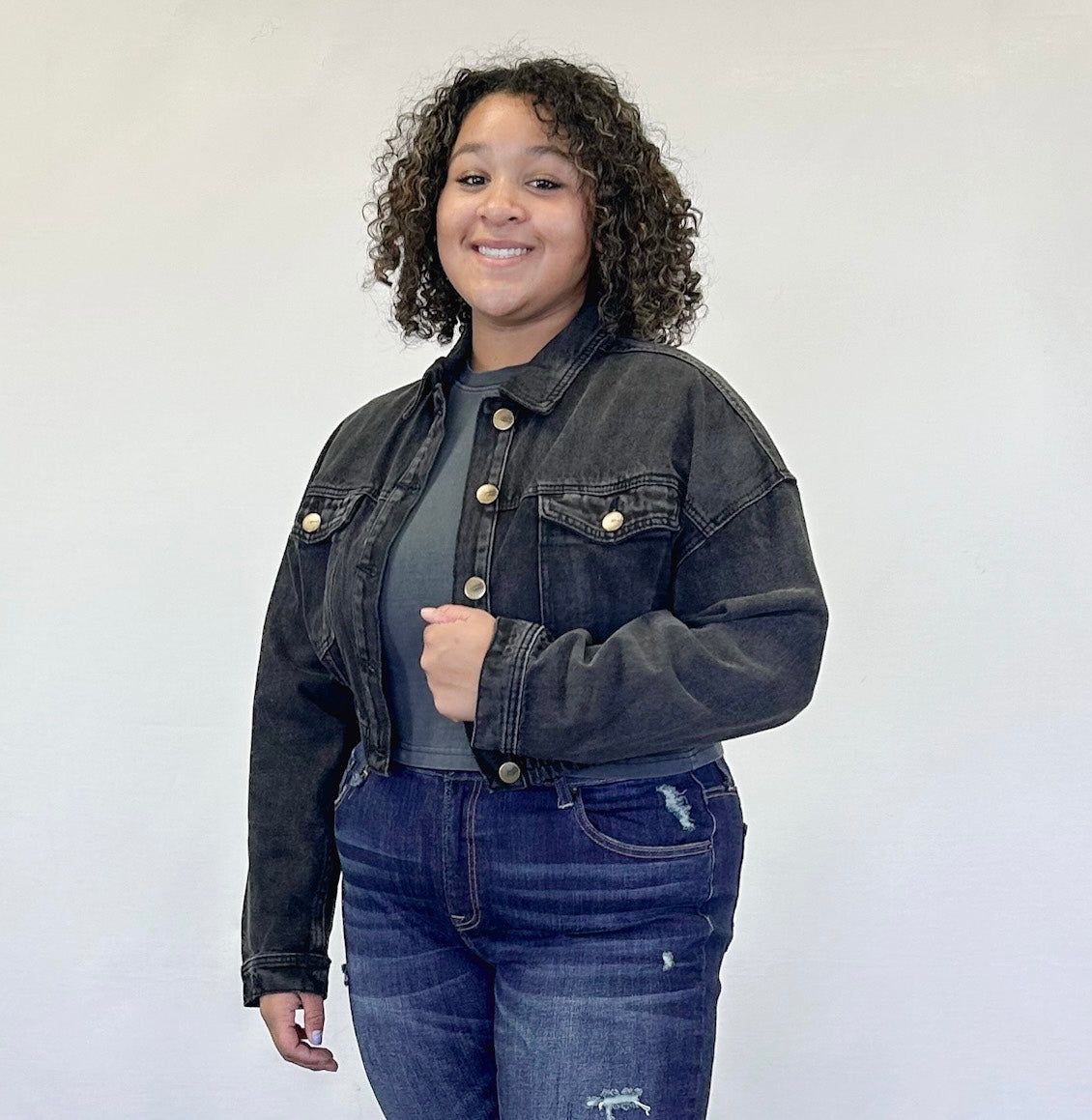 Cropped Denim Jacket