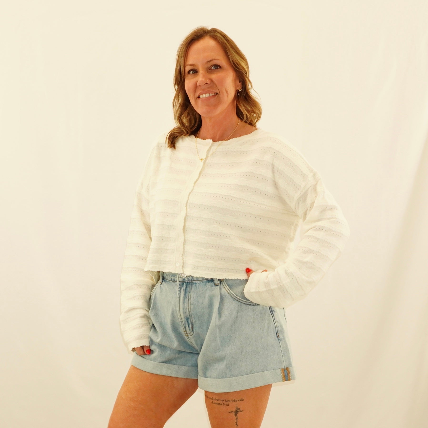Pointelle Cardigan
