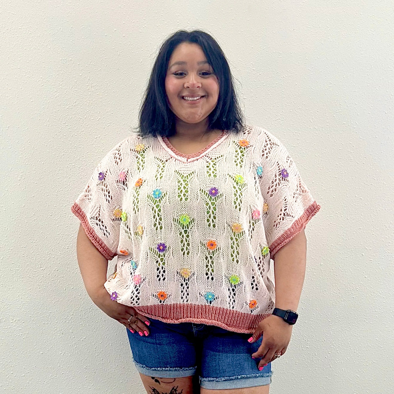 Flower Sweater Top