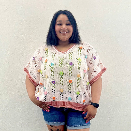 Flower Sweater Top