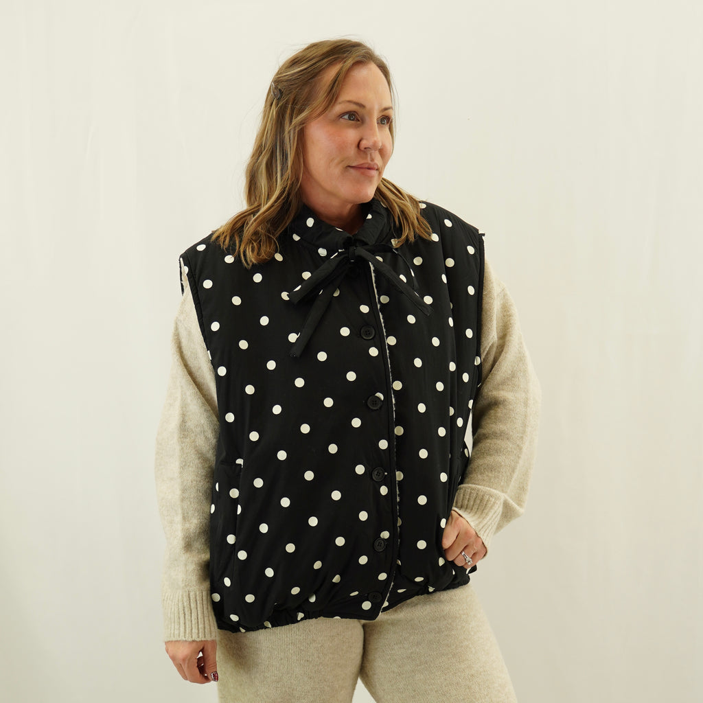 Dot Puffer Vest