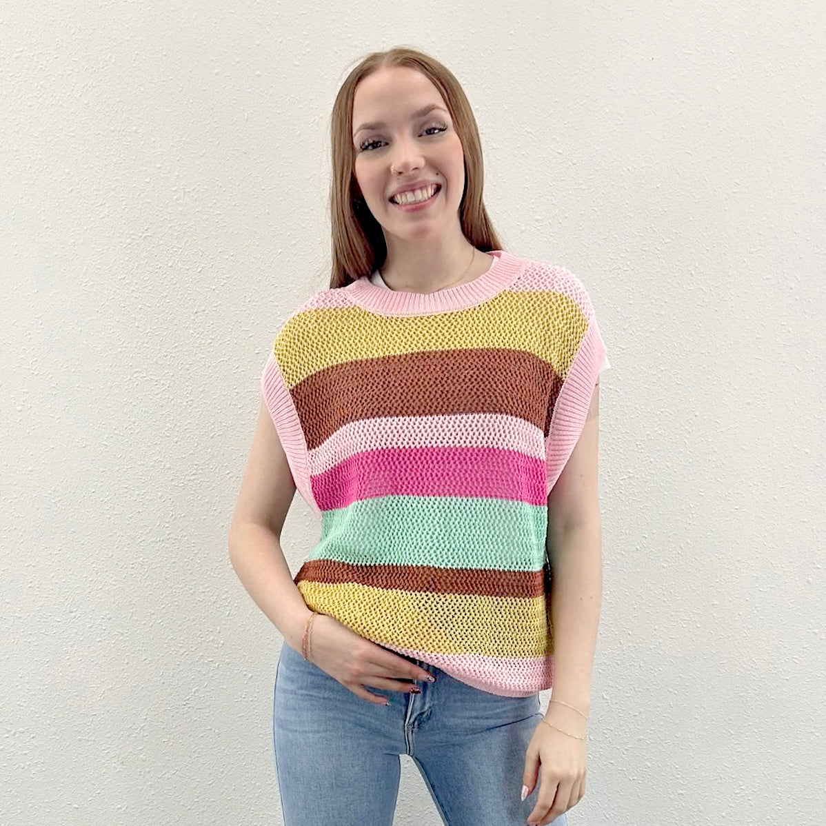 Crochet Color block Top