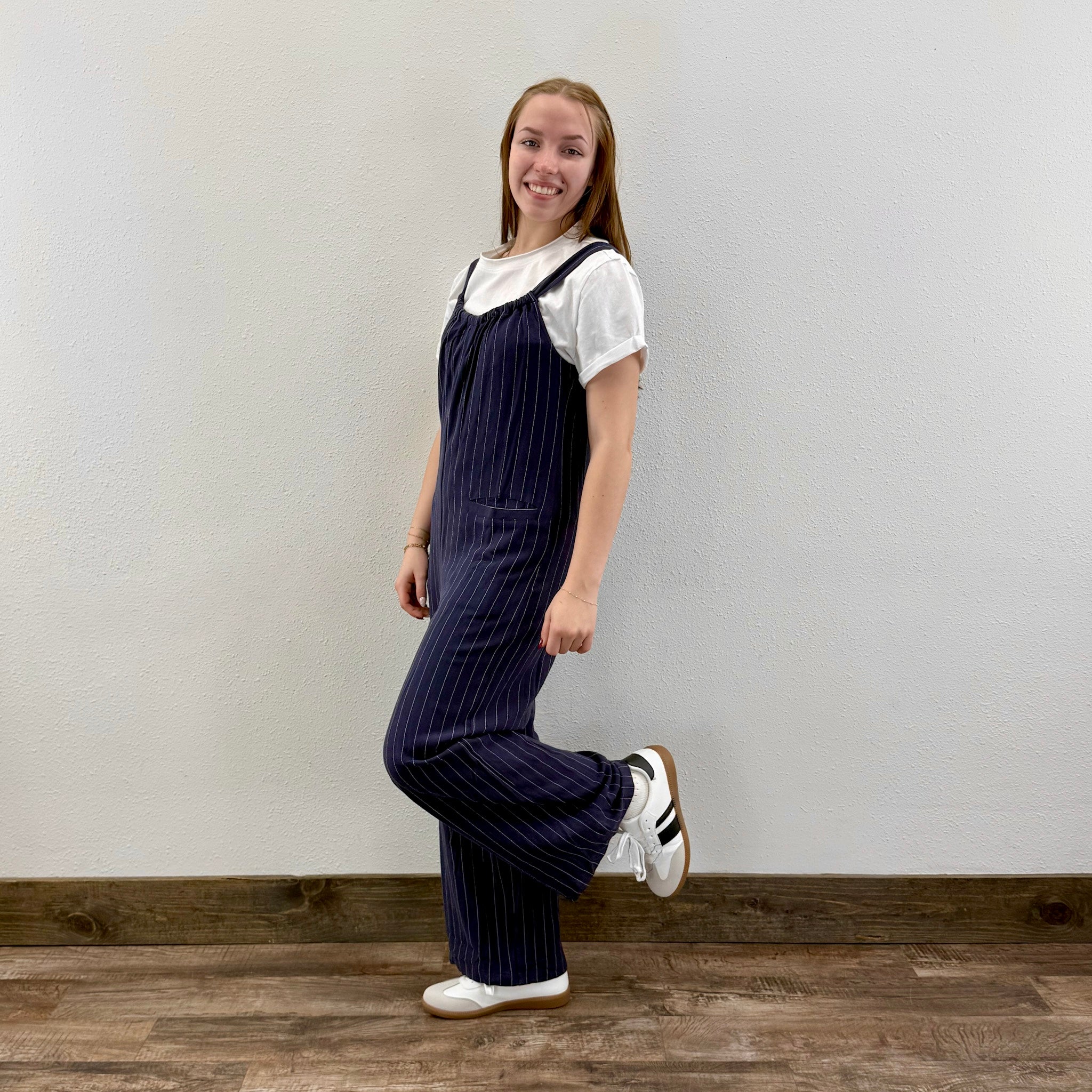 Pinstripe Jumpsuit