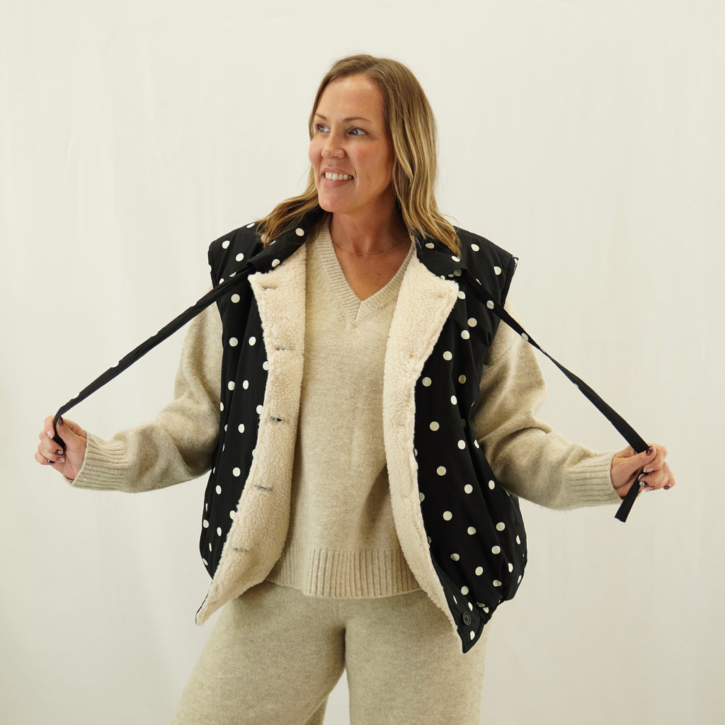 Dot Puffer Vest