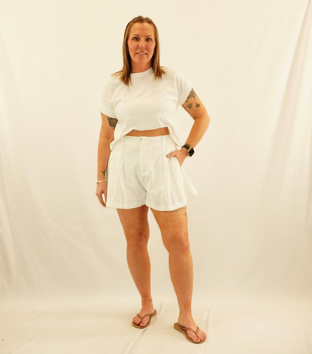 Pintuck Shorts