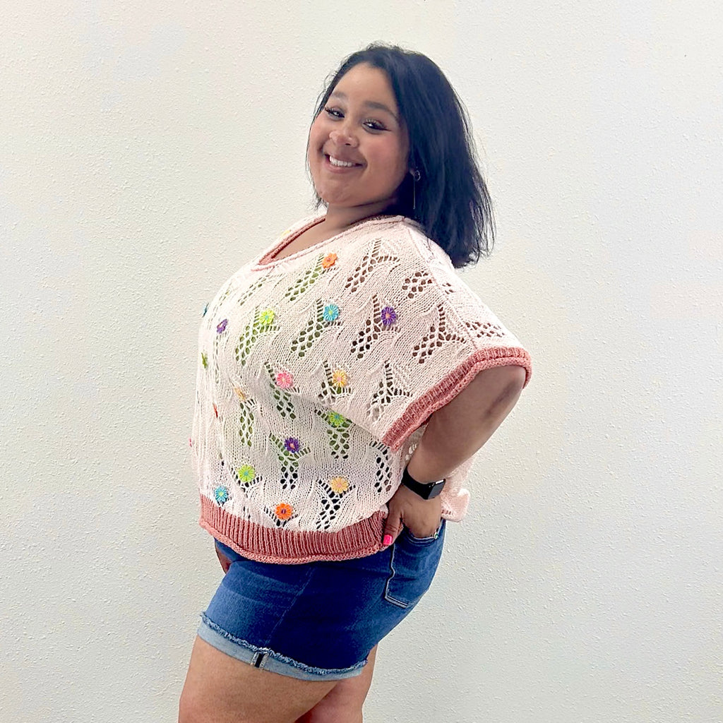 Flower Sweater Top