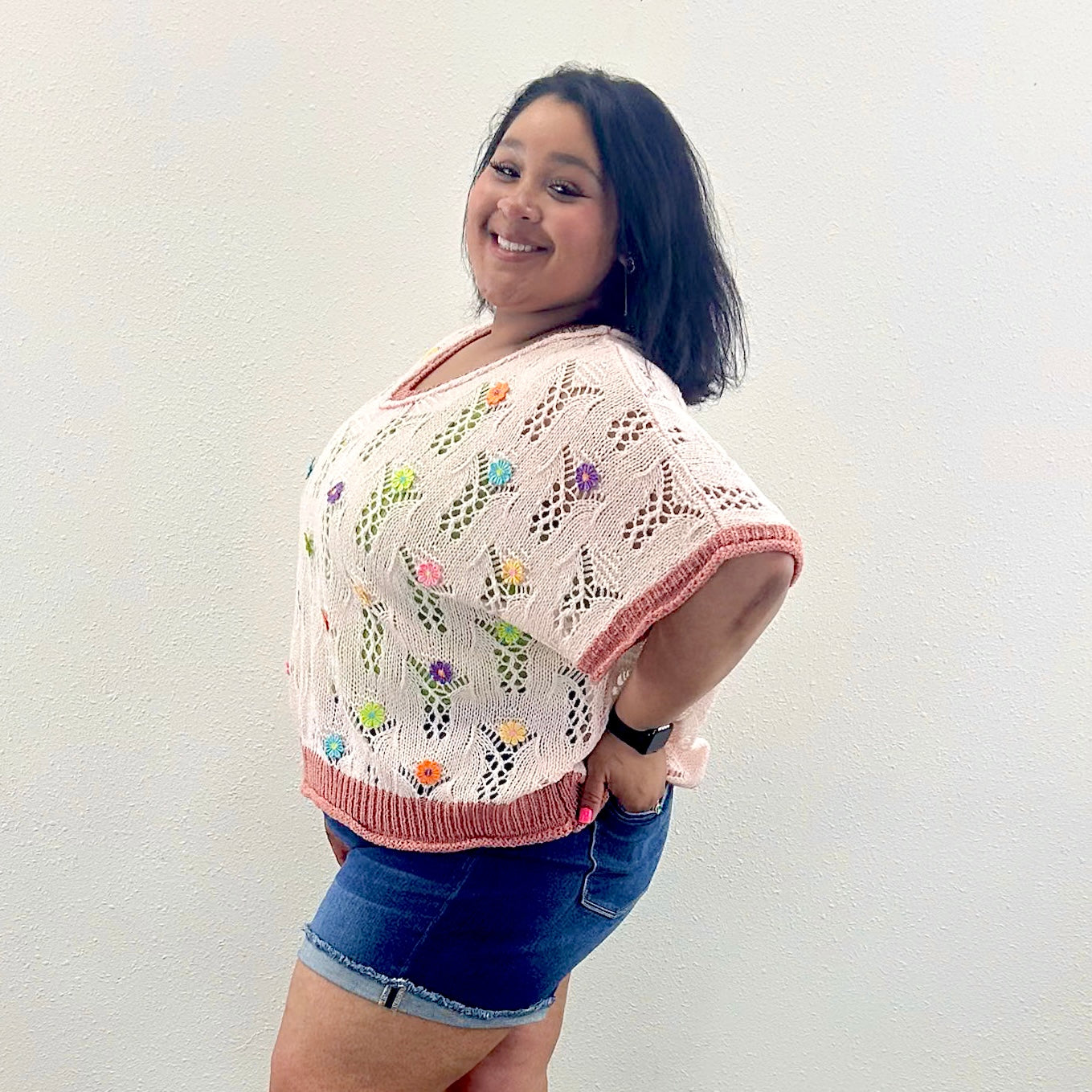 Flower Sweater Top