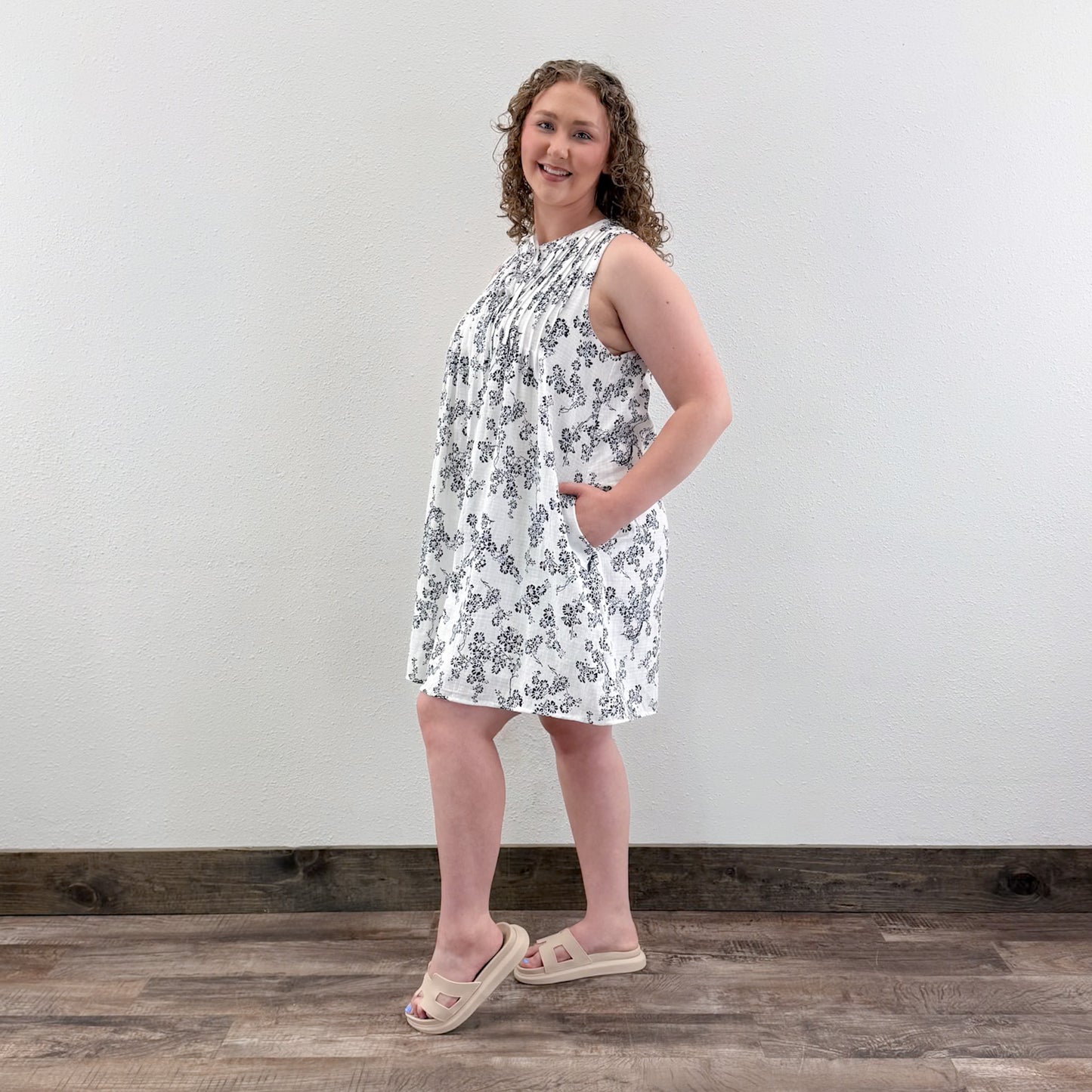 Pintuck Dress