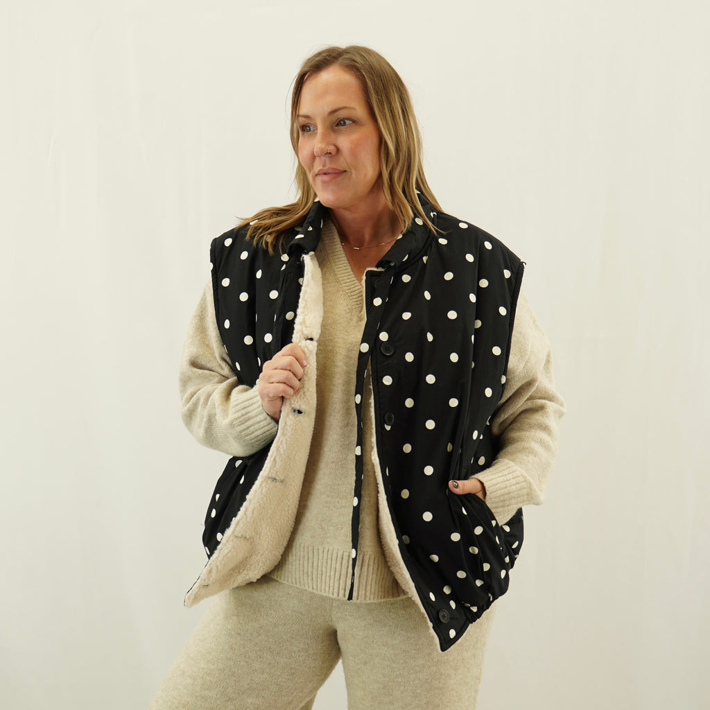 Dot Puffer Vest