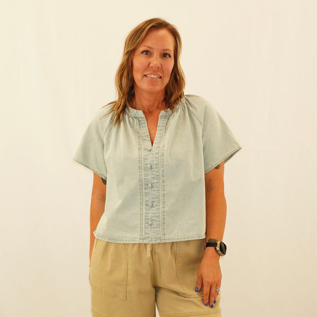 Allie Denim Top