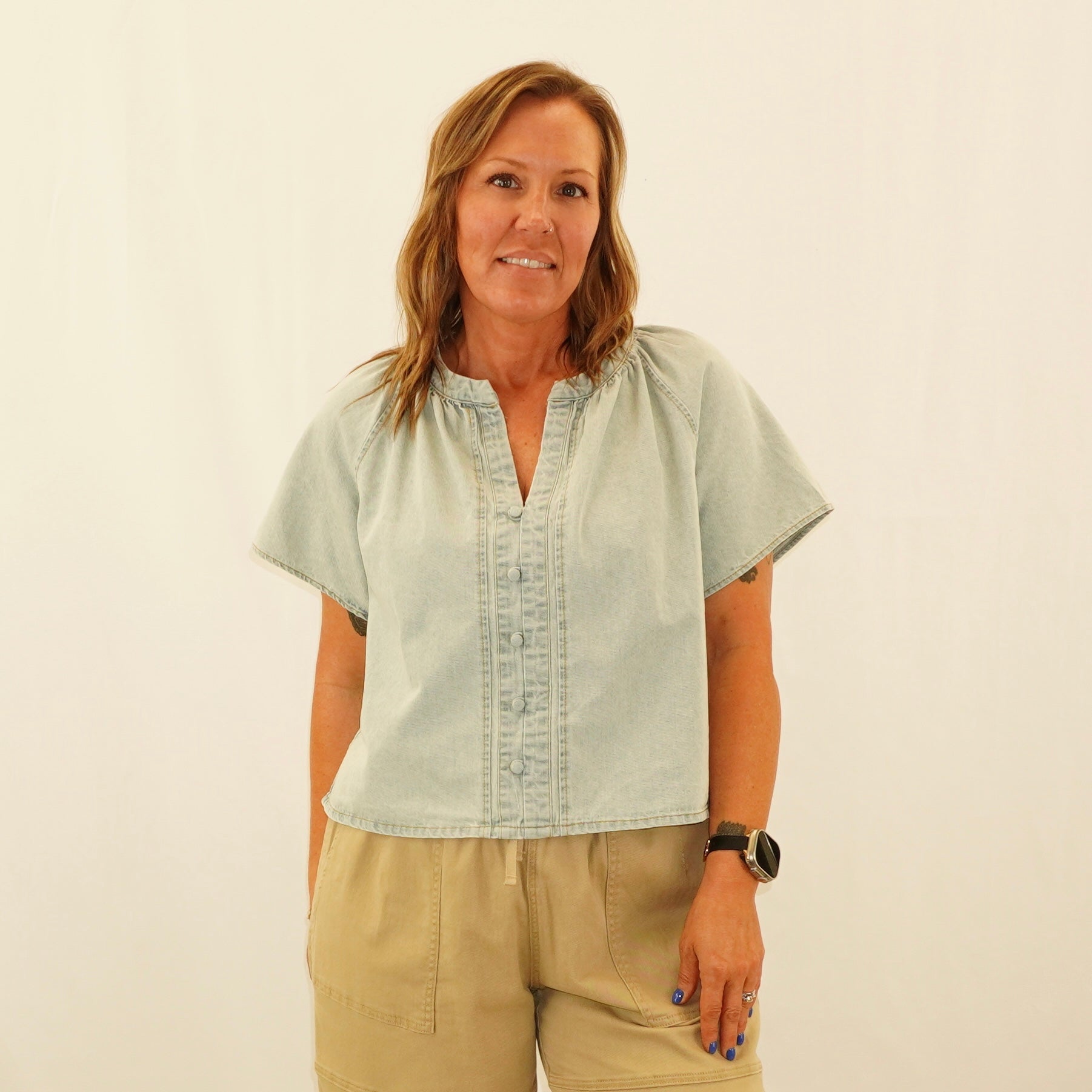 Allie Denim Top