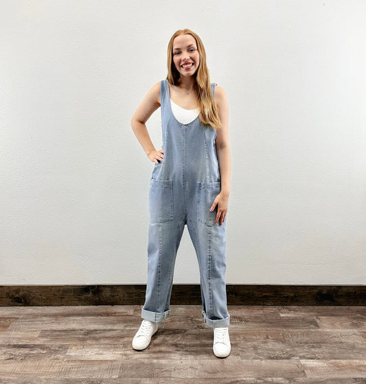 Cotton Denim Overalls