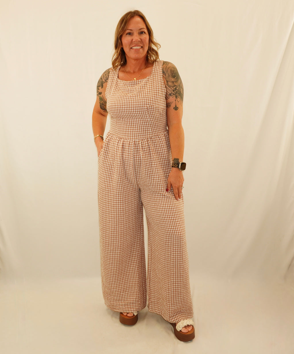 Gingham Jumpsuit