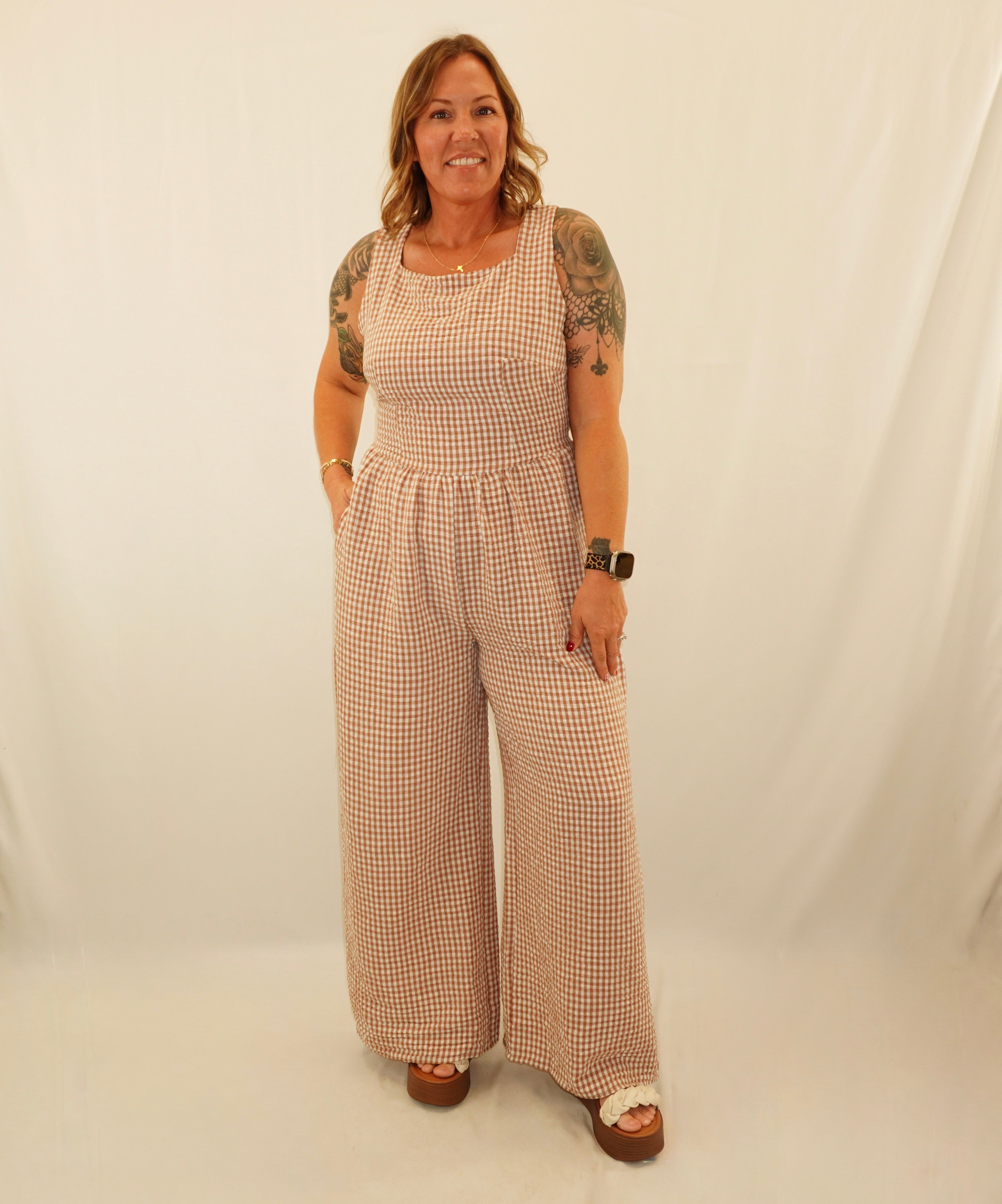 Gingham Jumpsuit