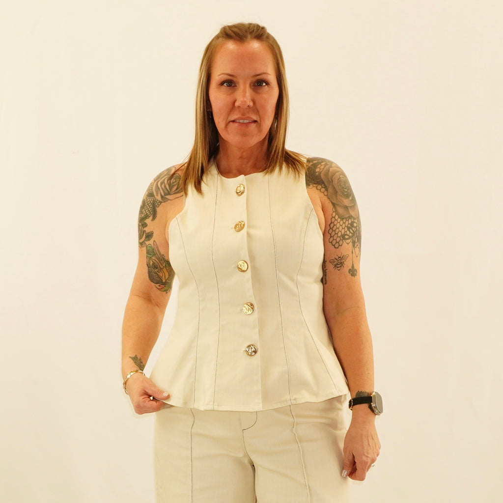Cream Vest/Top