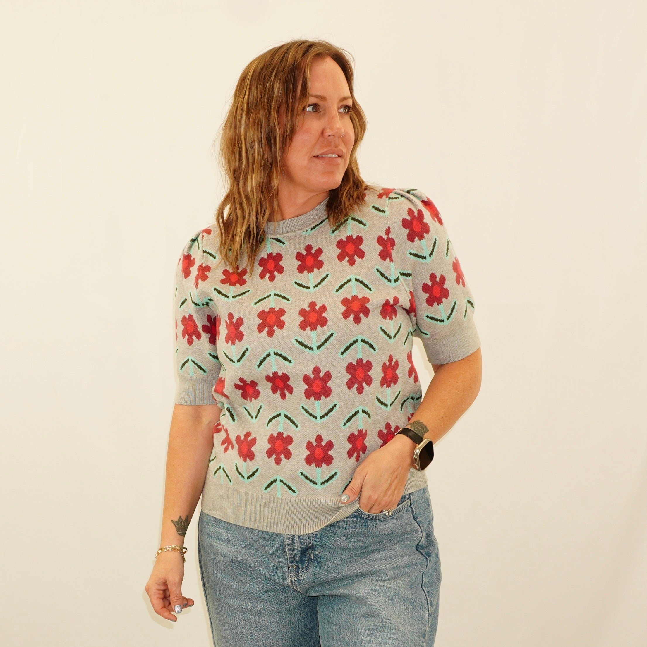 Floral Knit Top