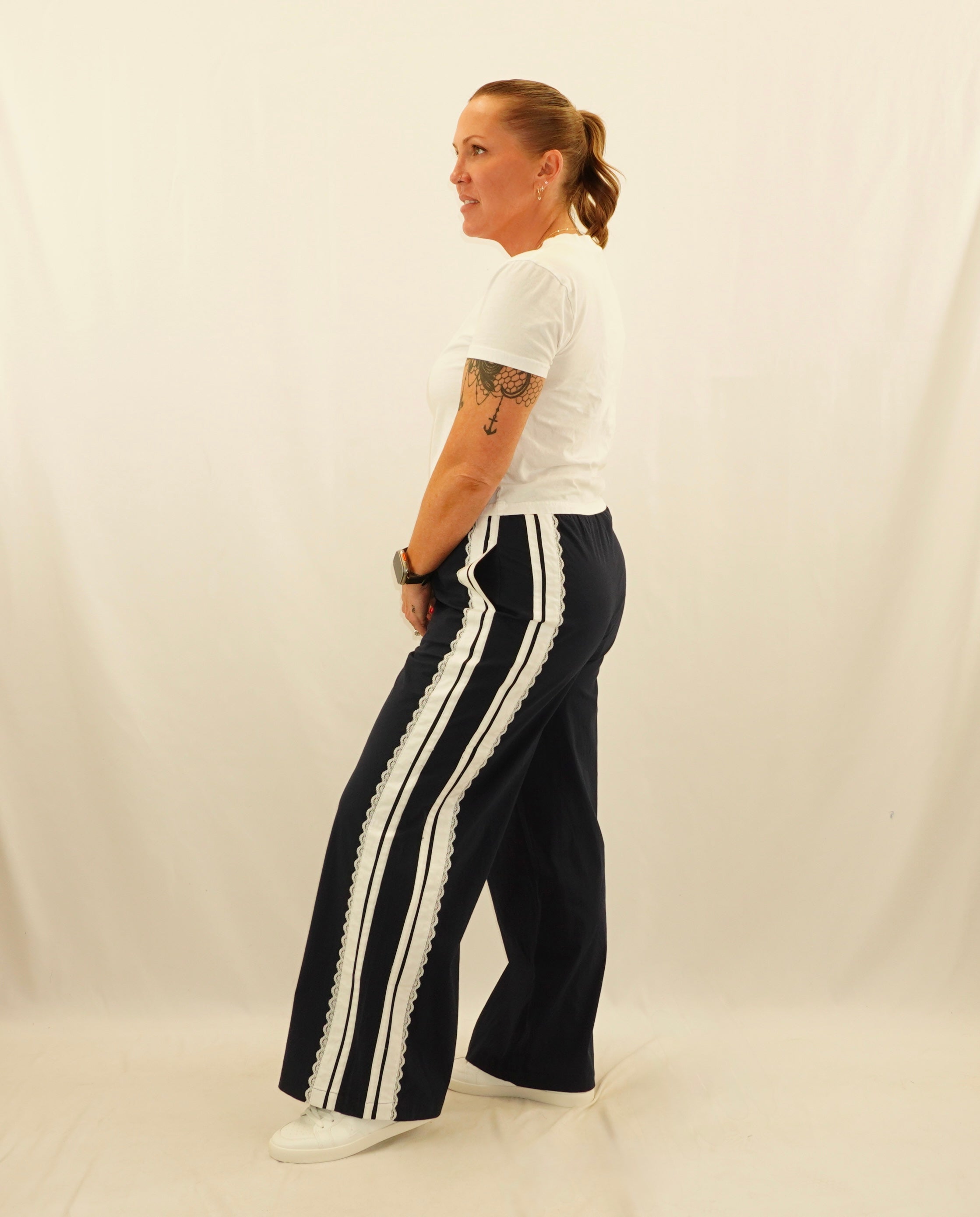 Lace Track Pants
