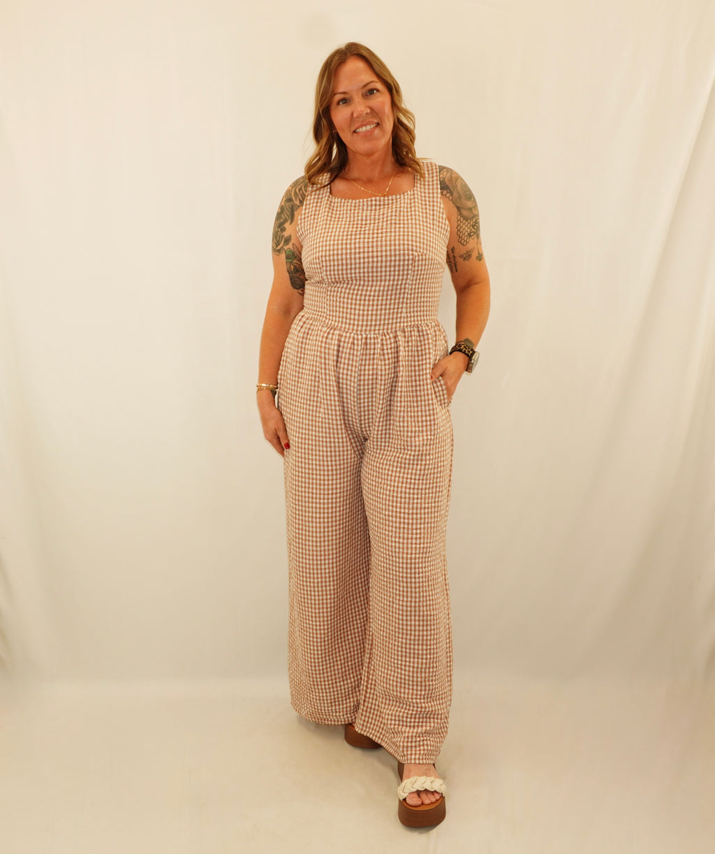 Gingham Jumpsuit