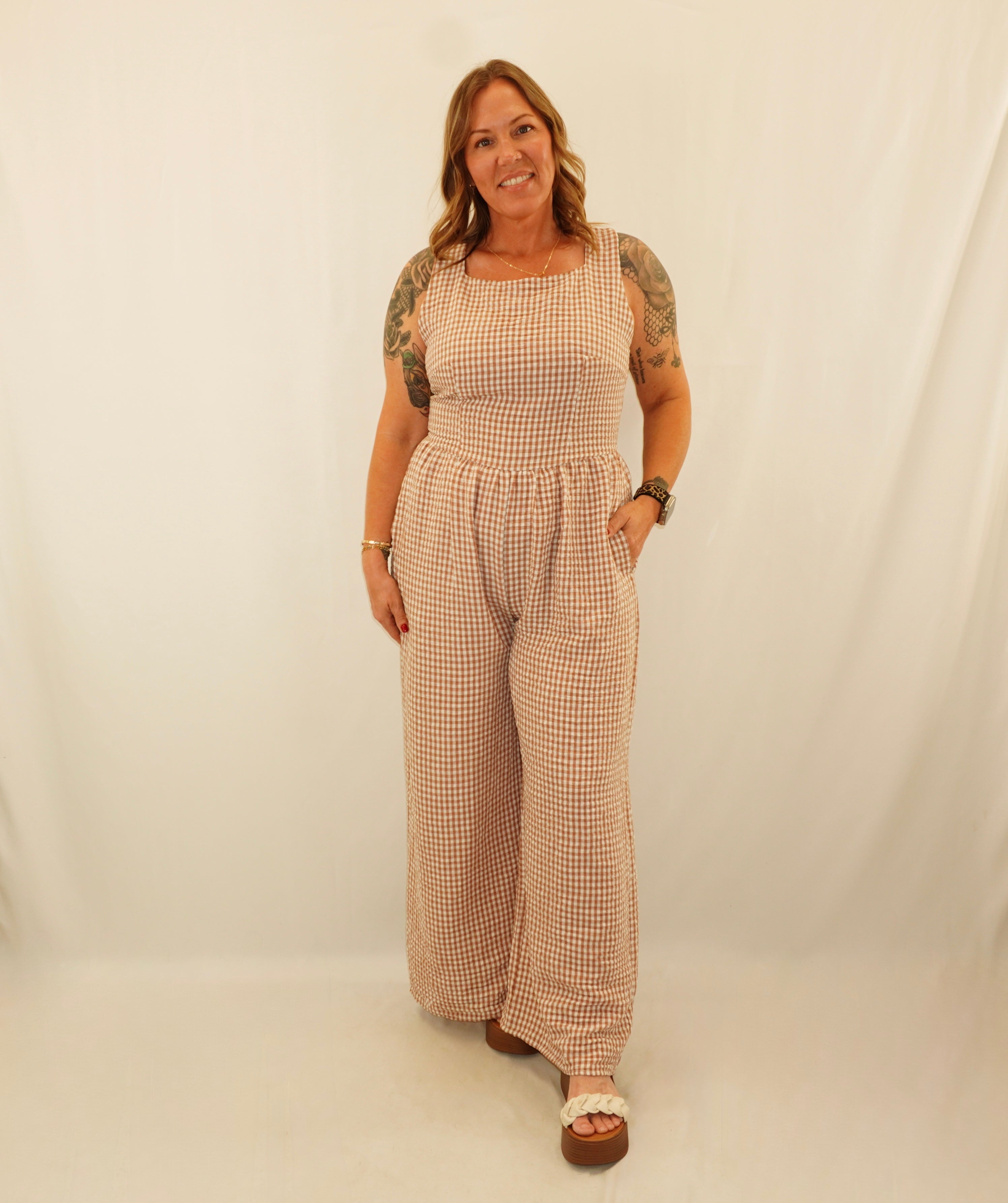 Gingham Jumpsuit