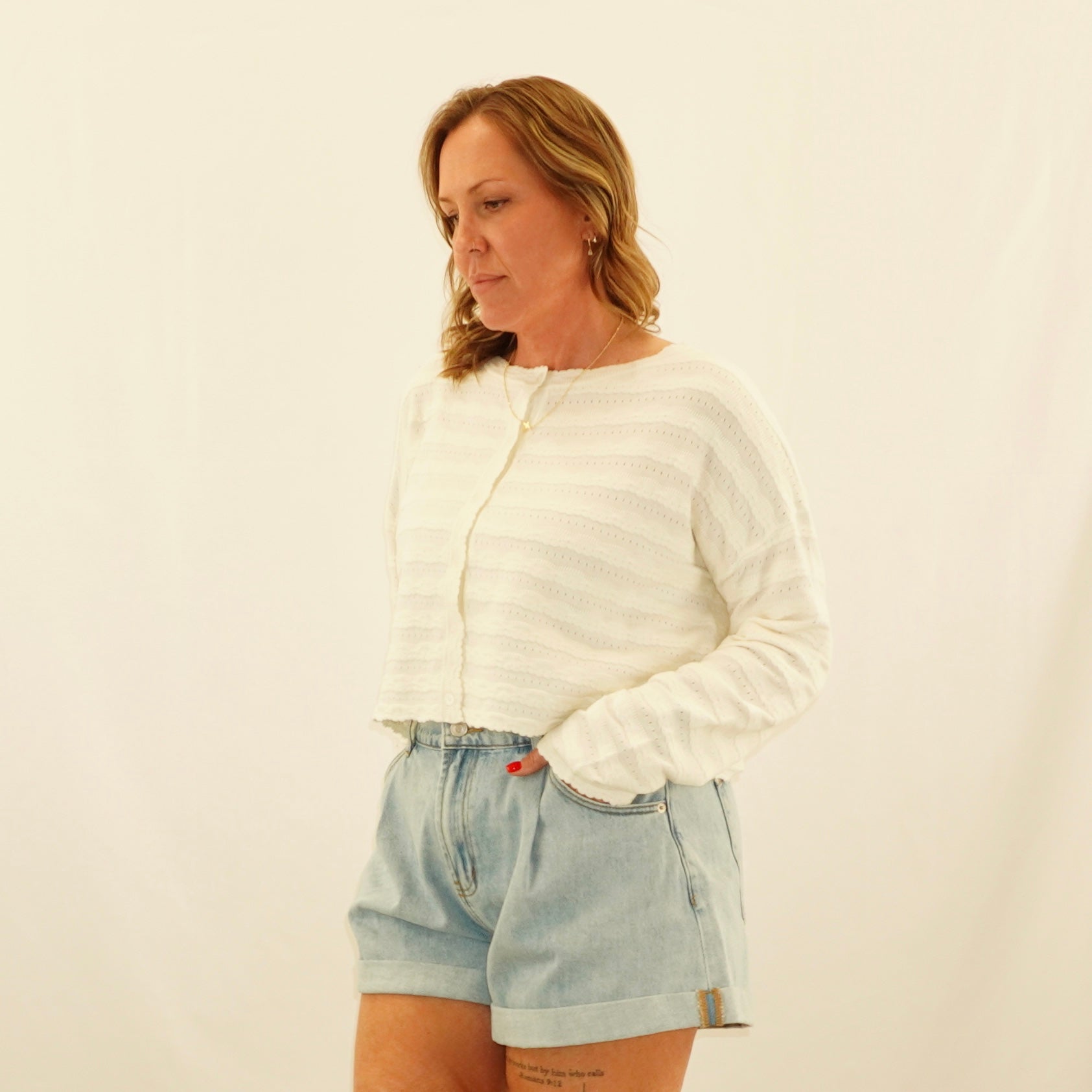 Pointelle Cardigan