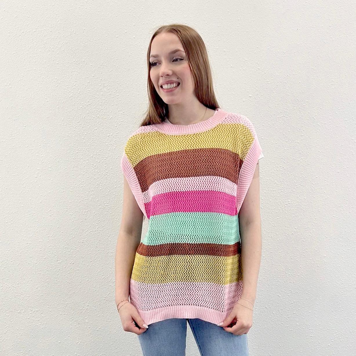 Crochet Color block Top