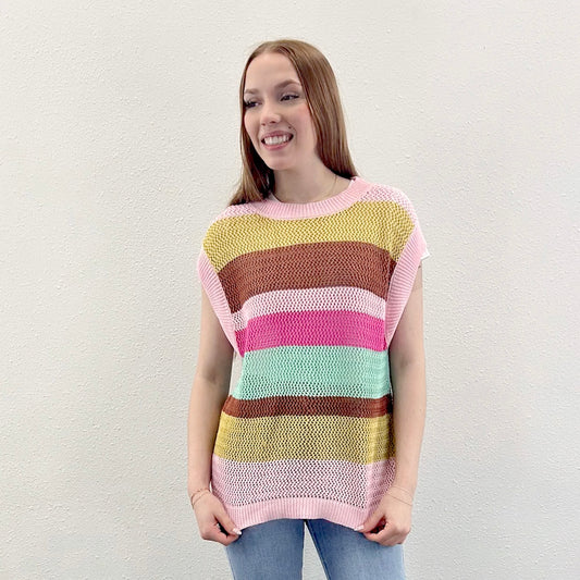 Crochet Color block Top