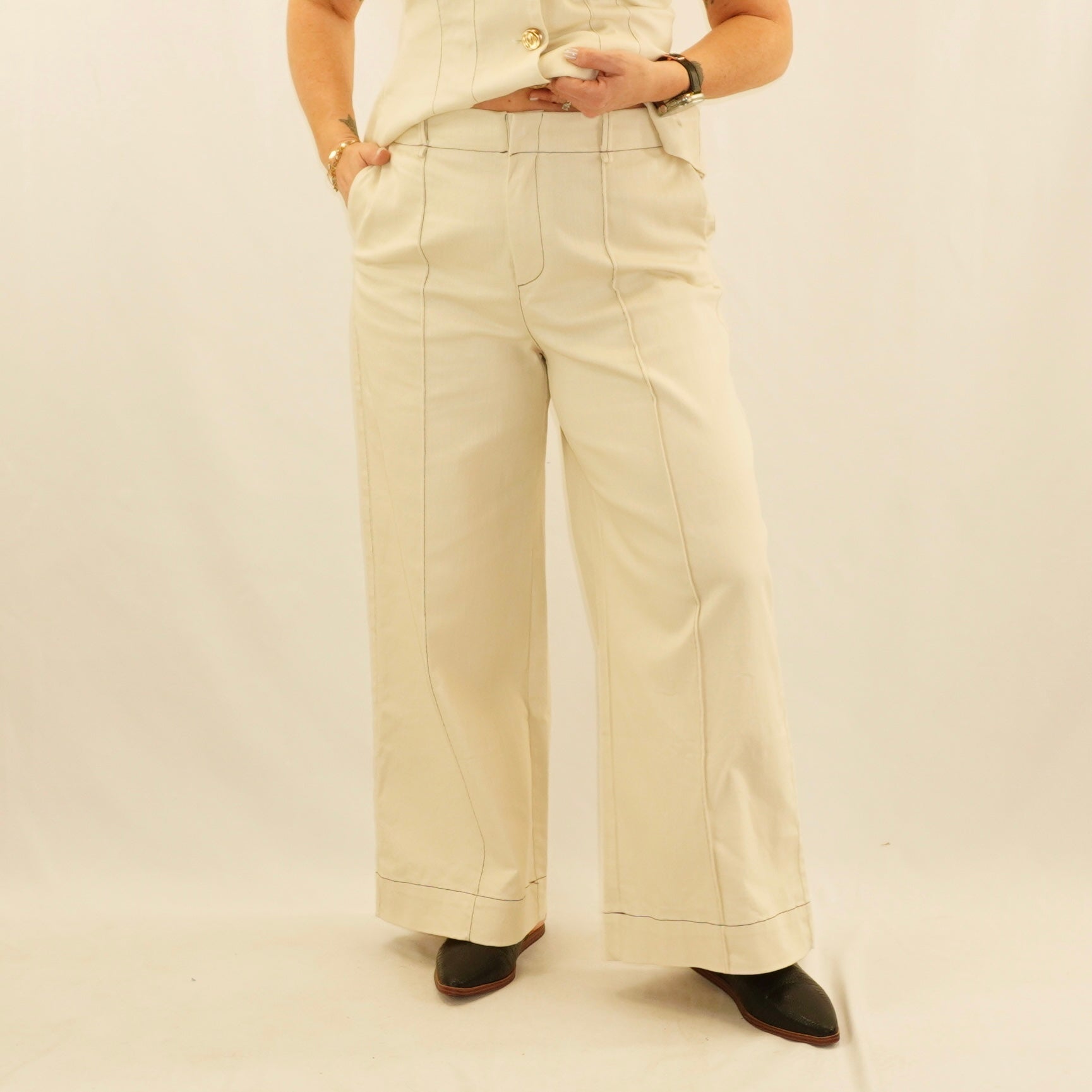 Cream Pants