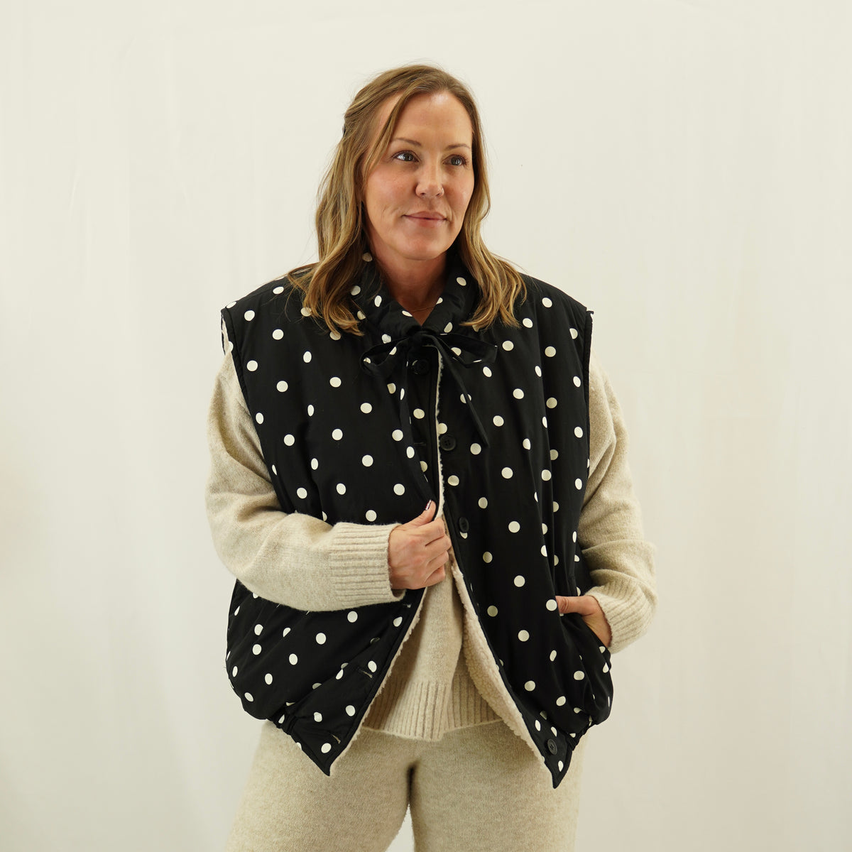 Dot Puffer Vest