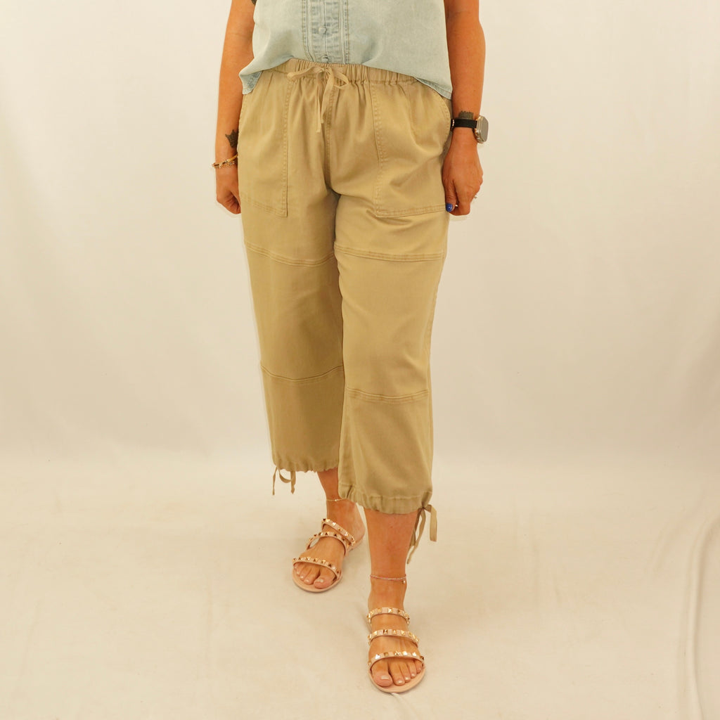 Khaki Cropped Pants