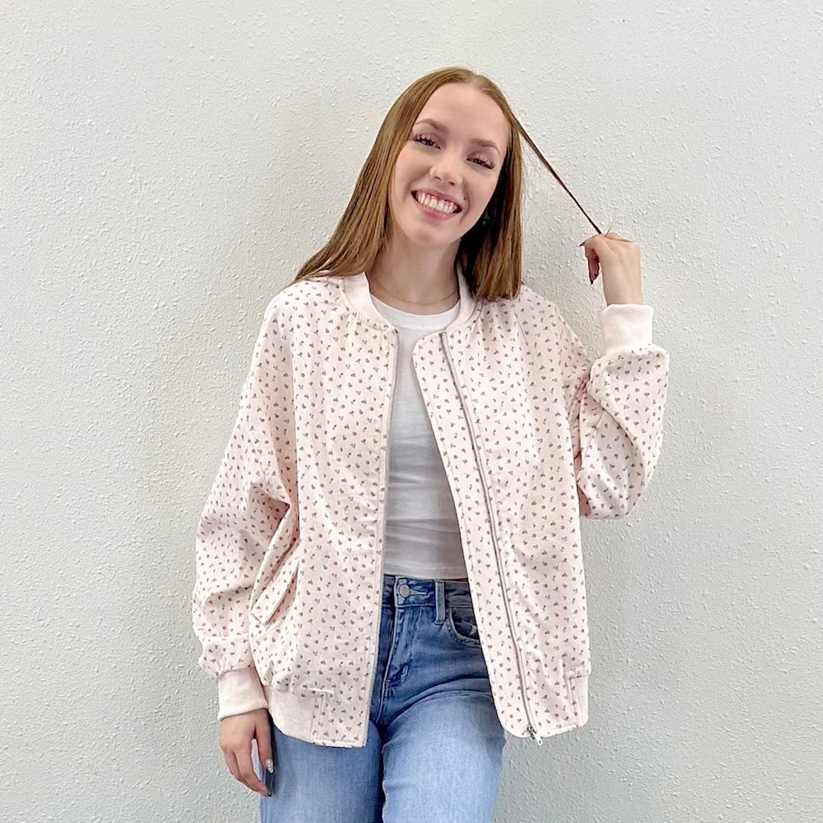 Ditsy Bomber Jacket
