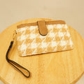 Pear Houndstooth Clutch