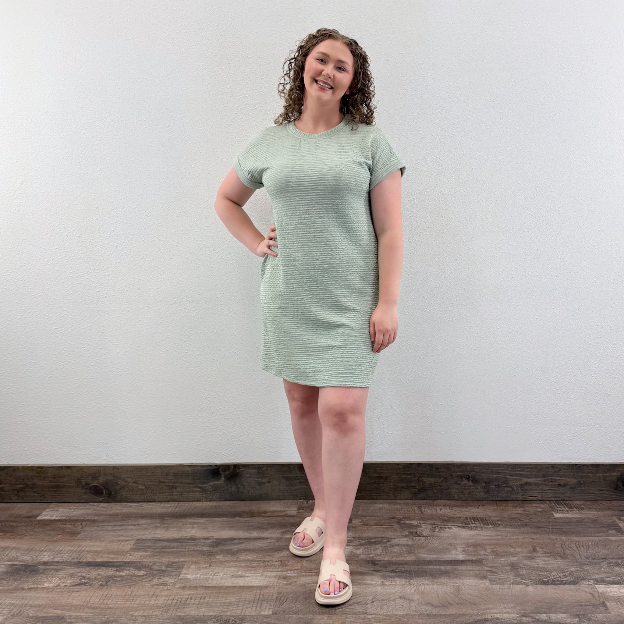 Crinkle T-Dress