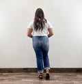 Curvy Distressed Straight Jeans