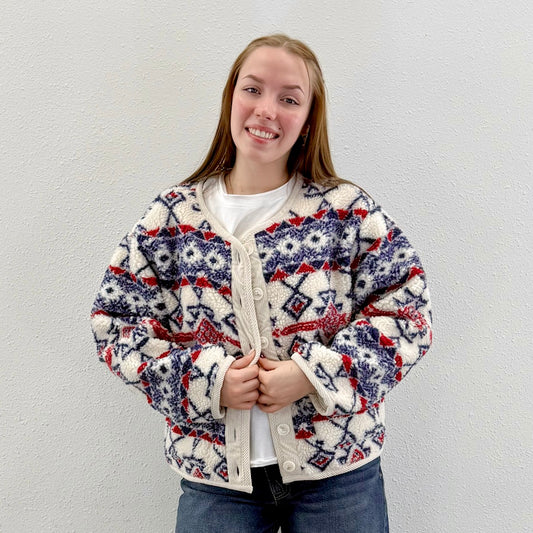 Buttoned Fleece Jacket