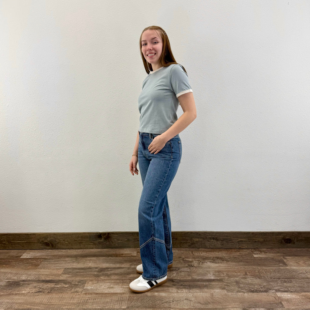 Hidden Straight Jeans
