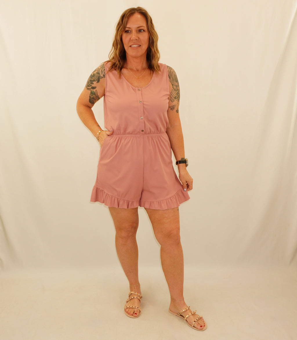 Ruffle Hem Romper
