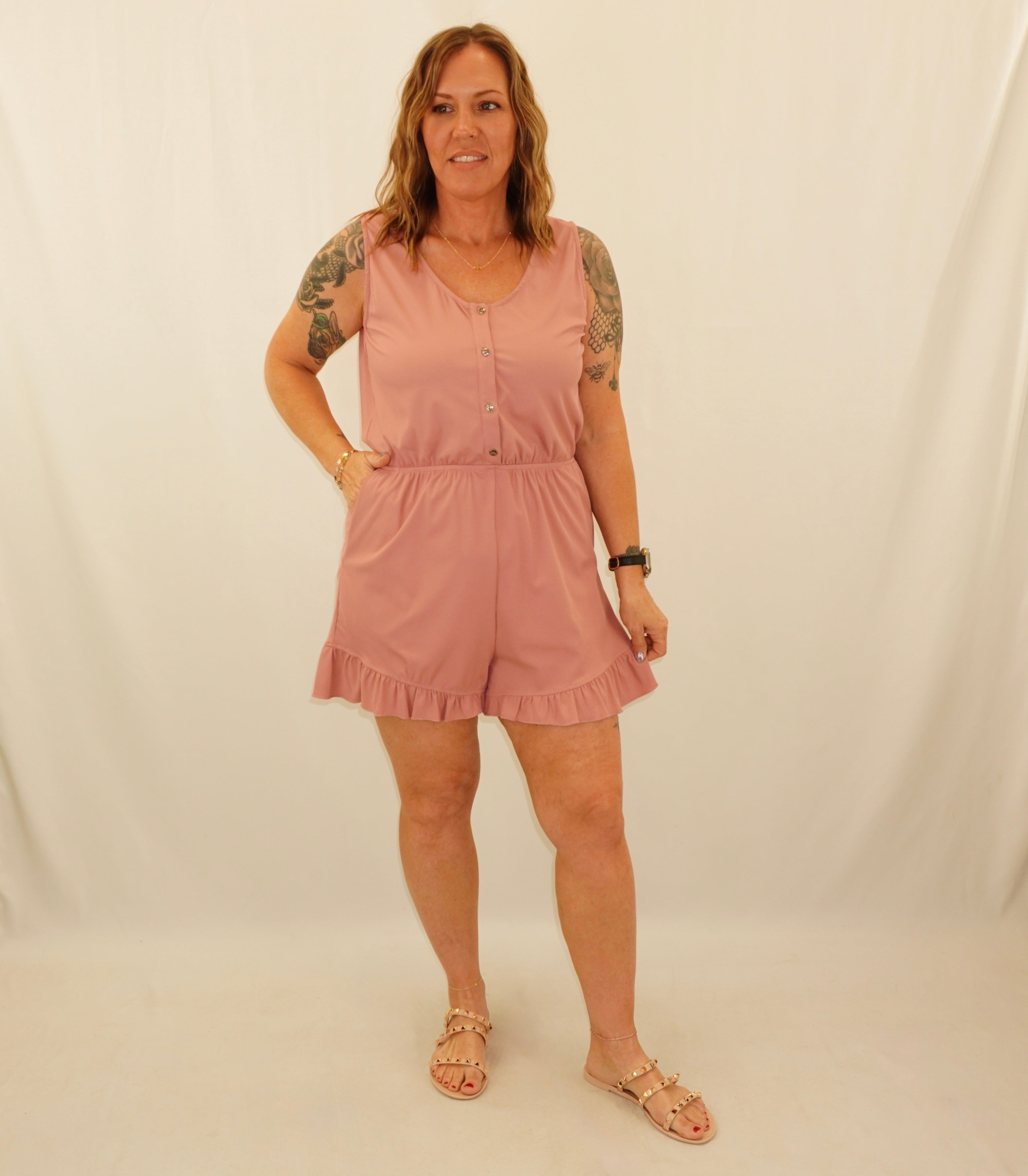 Ruffle Hem Romper