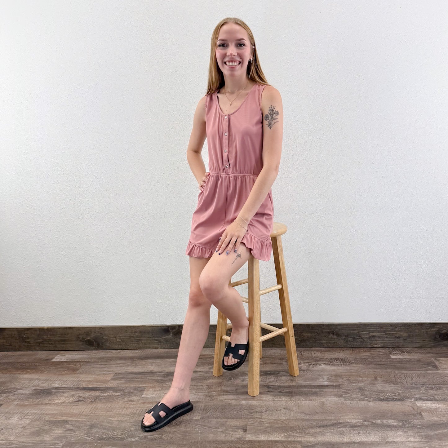 Ruffle Hem Romper