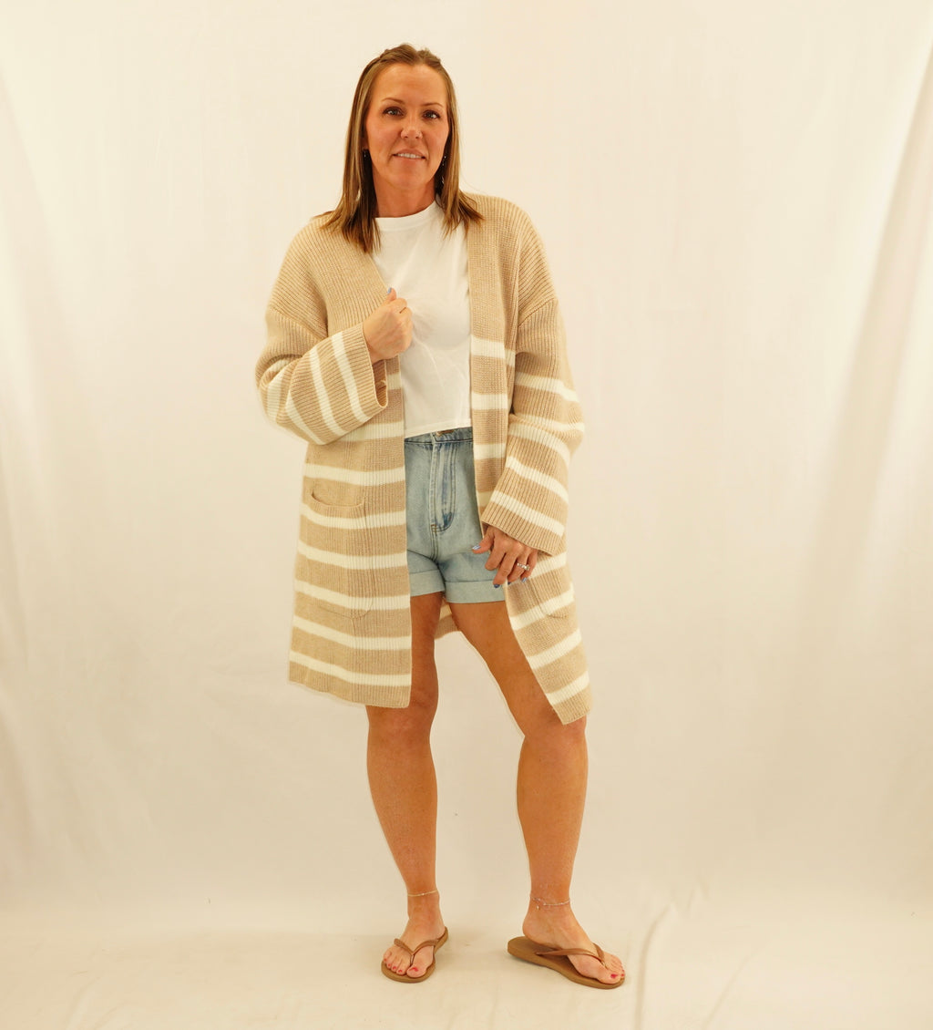 Striped Maxi Cardi