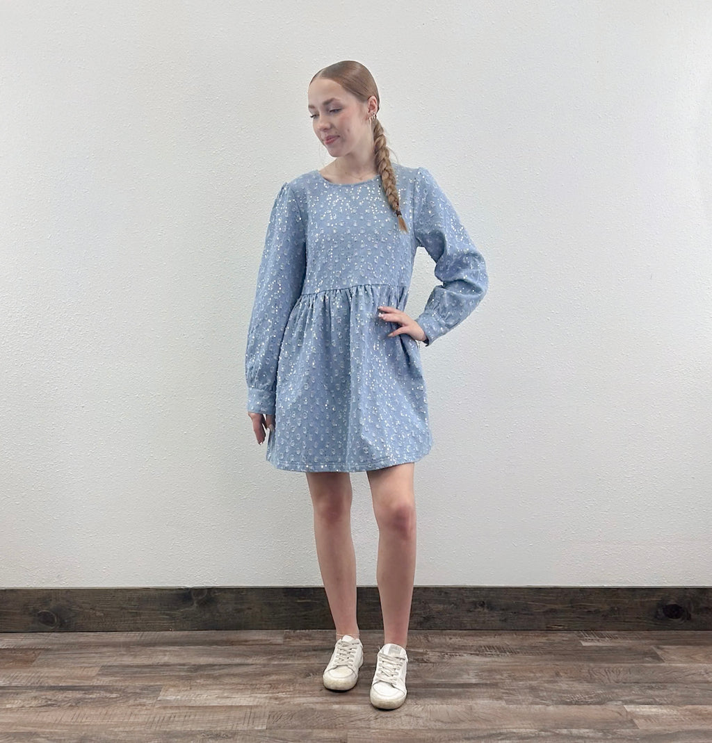 Indigo Glitter Dress
