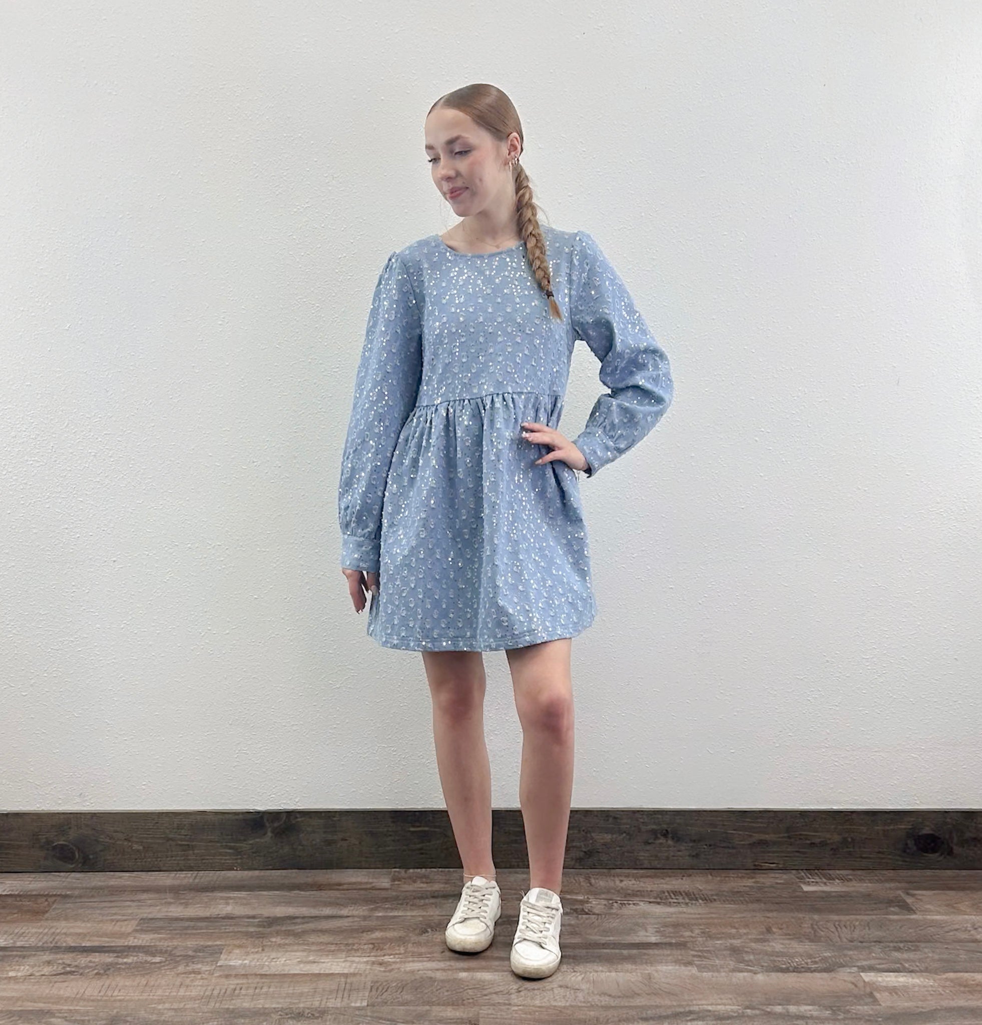 Indigo Glitter Dress