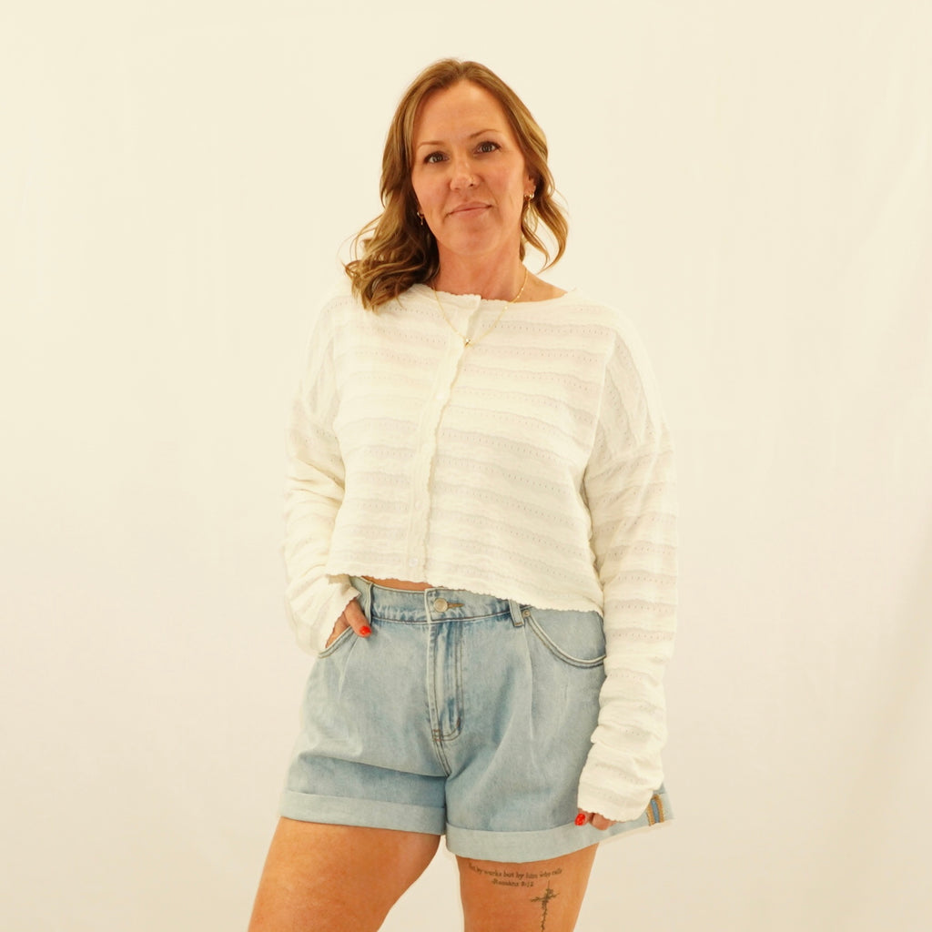 Pointelle Cardigan