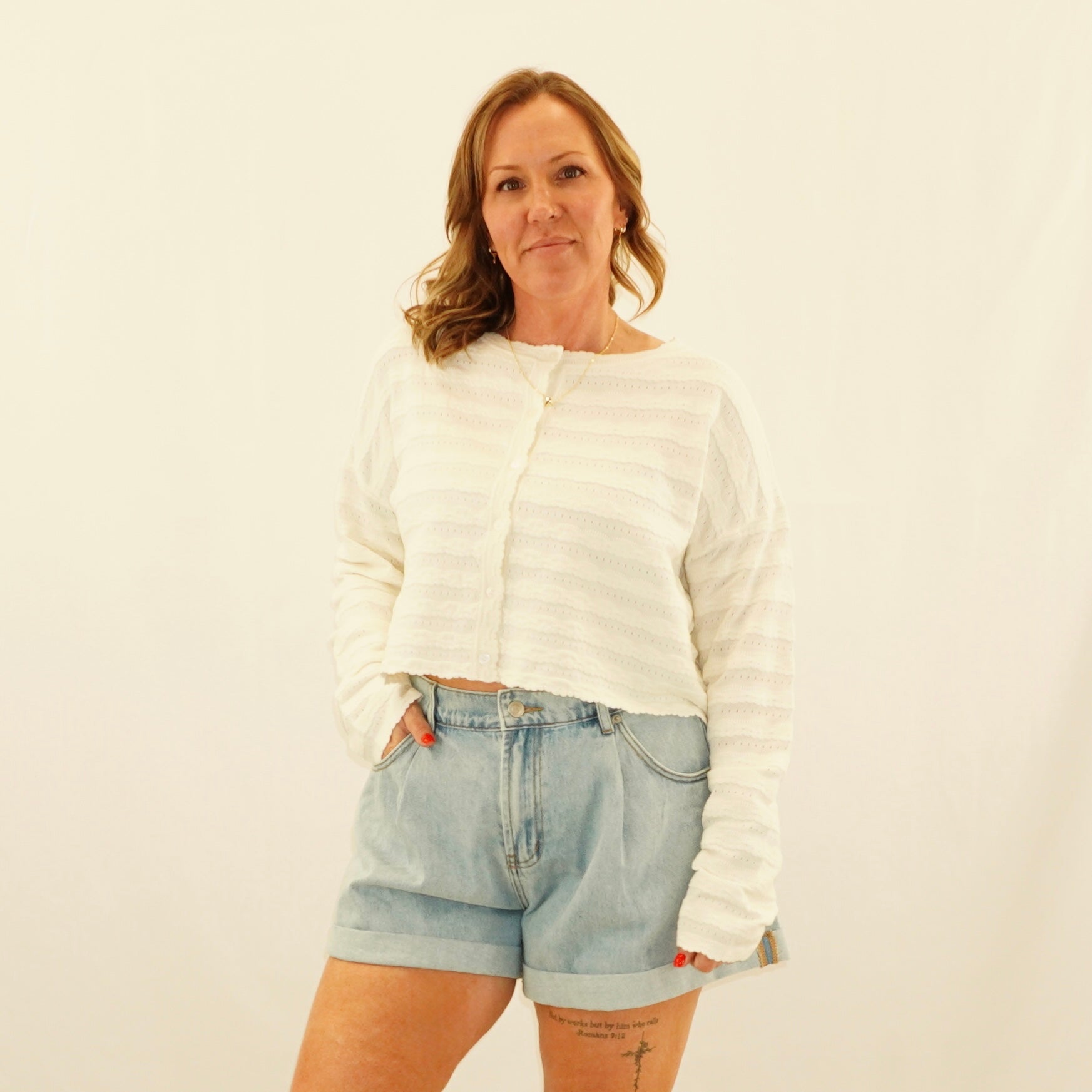 Pointelle Cardigan