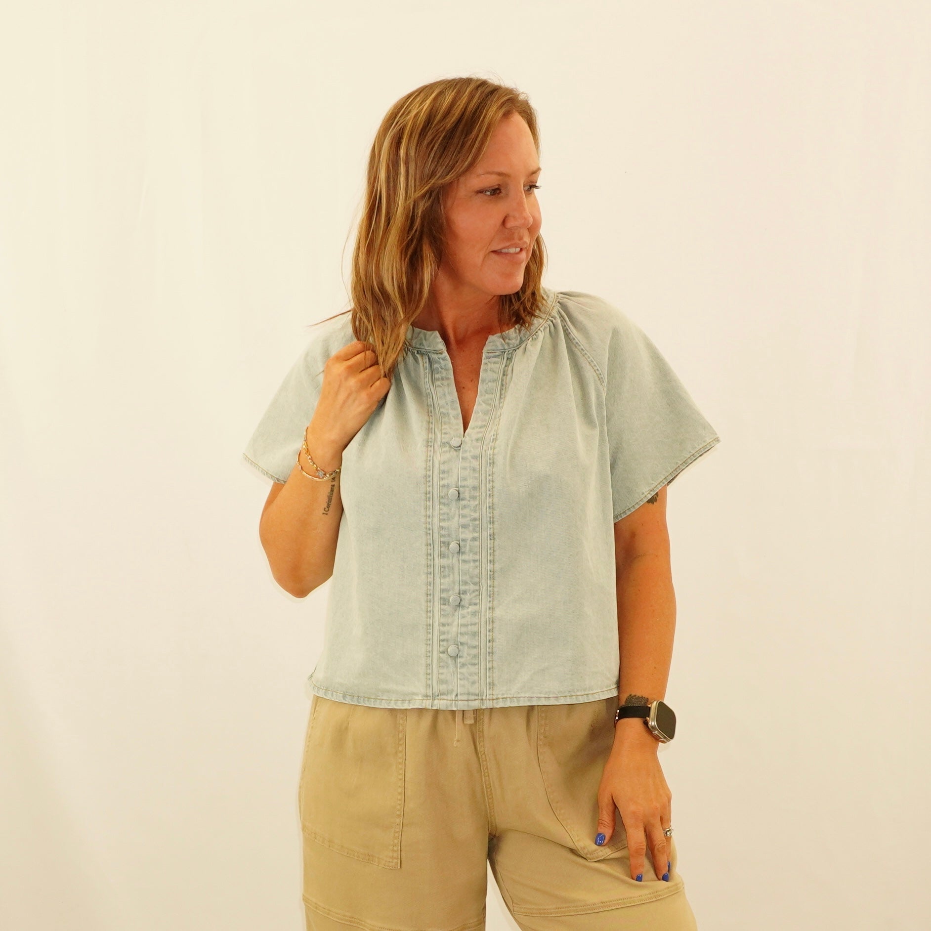 Allie Denim Top